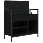 vidaXL Schuhbank Schwarz 65,5x32x57,5 cm Holzwerkstoff vidaXL Schuhbank Schwarz 65,5x32x57,5 cm Holzwerkstoff