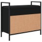 vidaXL Schuhbank Schwarz 65,5x32x57,5 cm Holzwerkstoff vidaXL Schuhbank Schwarz 65,5x32x57,5 cm Holzwerkstoff
