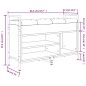 vidaXL Schuhbank Räuchereiche 85,5x32x57,5 cm Holzwerkstoff vidaXL Schuhbank Räuchereiche 85,5x32x57,5 cm Holzwerkstoff