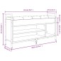 vidaXL Schuhbank Räuchereiche 105,5x32x57,5 cm Holzwerkstoff vidaXL Schuhbank Räuchereiche 105,5x32x57,5 cm Holzwerkstoff