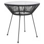 5-tlg. Garten-Essgruppe PVC Rattan Schwarz 5-tlg. Garten-Essgruppe PVC Rattan Schwarz