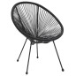 5-tlg. Garten-Essgruppe PVC Rattan Schwarz 5-tlg. Garten-Essgruppe PVC Rattan Schwarz