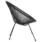 5-tlg. Garten-Essgruppe PVC Rattan Schwarz 5-tlg. Garten-Essgruppe PVC Rattan Schwarz