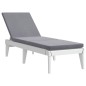 vidaXL Sonnenliege mit Auflage Weiß 186x60x29 cm PP vidaXL Sonnenliege mit Auflage Weiß 186x60x29 cm PP