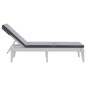 vidaXL Sonnenliege mit Auflage Weiß 186x60x29 cm PP vidaXL Sonnenliege mit Auflage Weiß 186x60x29 cm PP