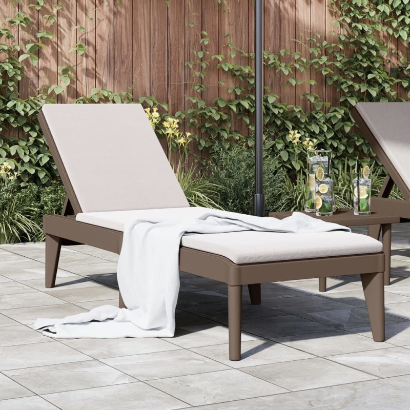 vidaXL Sonnenliege Braun 186x60x29 cm PP vidaXL Sonnenliege Braun 186x60x29 cm PP