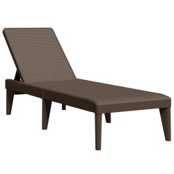vidaXL Sonnenliege Braun 186x60x29 cm PP