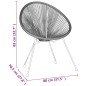 5-tlg. Garten-Essgruppe PVC Rattan Schwarz 5-tlg. Garten-Essgruppe PVC Rattan Schwarz