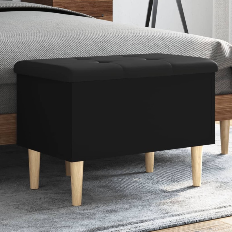 vidaXL Sitzbank mit Stauraum Schwarz 62x42x46 cm Holzwerkstoff vidaXL Sitzbank mit Stauraum Schwarz 62x42x46 cm Holzwerkstoff