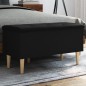 vidaXL Sitzbank mit Stauraum Schwarz 82x42x46 cm Holzwerkstoff vidaXL Sitzbank mit Stauraum Schwarz 82x42x46 cm Holzwerkstoff