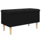 vidaXL Sitzbank mit Stauraum Schwarz 82x42x46 cm Holzwerkstoff vidaXL Sitzbank mit Stauraum Schwarz 82x42x46 cm Holzwerkstoff