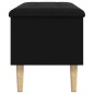 vidaXL Sitzbank mit Stauraum Schwarz 82x42x46 cm Holzwerkstoff vidaXL Sitzbank mit Stauraum Schwarz 82x42x46 cm Holzwerkstoff