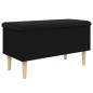 vidaXL Sitzbank mit Stauraum Schwarz 82x42x46 cm Holzwerkstoff vidaXL Sitzbank mit Stauraum Schwarz 82x42x46 cm Holzwerkstoff