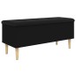 vidaXL Sitzbank mit Stauraum Schwarz 102x42x46 cm Holzwerkstoff vidaXL Sitzbank mit Stauraum Schwarz 102x42x46 cm Holzwerkstoff