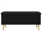 vidaXL Sitzbank mit Stauraum Schwarz 102x42x46 cm Holzwerkstoff vidaXL Sitzbank mit Stauraum Schwarz 102x42x46 cm Holzwerkstoff