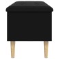 vidaXL Sitzbank mit Stauraum Schwarz 102x42x46 cm Holzwerkstoff vidaXL Sitzbank mit Stauraum Schwarz 102x42x46 cm Holzwerkstoff