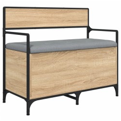 vidaXL Sitzbank mit Stauraum Sonoma-Eiche 85,5x42x73,5cm Holzwerkstoff