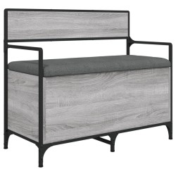 vidaXL Sitzbank mit Stauraum Grau Sonoma 85,5x42x73,5 cm Holzwerkstoff