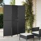 vidaXL Paravent 3-tlg. Schwarz Poly Rattan vidaXL Paravent 3-tlg. Schwarz Poly Rattan