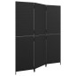 vidaXL Paravent 3-tlg. Schwarz Poly Rattan vidaXL Paravent 3-tlg. Schwarz Poly Rattan