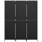 vidaXL Paravent 3-tlg. Schwarz Poly Rattan vidaXL Paravent 3-tlg. Schwarz Poly Rattan