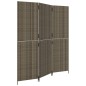 vidaXL Paravent 3-tlg. Grau Poly Rattan vidaXL Paravent 3-tlg. Grau Poly Rattan