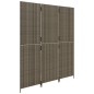 vidaXL Paravent 3-tlg. Grau Poly Rattan vidaXL Paravent 3-tlg. Grau Poly Rattan
