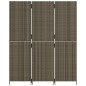 vidaXL Paravent 3-tlg. Grau Poly Rattan vidaXL Paravent 3-tlg. Grau Poly Rattan