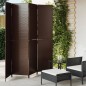 vidaXL Paravent 4-tlg. Braun Poly Rattan vidaXL Paravent 4-tlg. Braun Poly Rattan