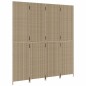 vidaXL Paravent 4-tlg. Beige Poly Rattan vidaXL Paravent 4-tlg. Beige Poly Rattan