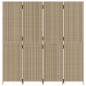 vidaXL Paravent 4-tlg. Beige Poly Rattan vidaXL Paravent 4-tlg. Beige Poly Rattan