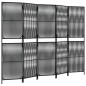 vidaXL Paravent 5-tlg. Schwarz Poly Rattan vidaXL Paravent 5-tlg. Schwarz Poly Rattan