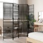 vidaXL Paravent 5-tlg. Schwarz Poly Rattan vidaXL Paravent 5-tlg. Schwarz Poly Rattan