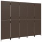 vidaXL Paravent 5-tlg. Braun Poly Rattan vidaXL Paravent 5-tlg. Braun Poly Rattan
