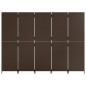 vidaXL Paravent 5-tlg. Braun Poly Rattan vidaXL Paravent 5-tlg. Braun Poly Rattan