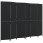 vidaXL Paravent 6-tlg. Schwarz Poly Rattan vidaXL Paravent 6-tlg. Schwarz Poly Rattan