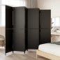 vidaXL Paravent 6-tlg. Schwarz Poly Rattan vidaXL Paravent 6-tlg. Schwarz Poly Rattan
