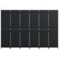vidaXL Paravent 6-tlg. Schwarz Poly Rattan vidaXL Paravent 6-tlg. Schwarz Poly Rattan