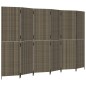 vidaXL Paravent 6-tlg. Grau Poly Rattan vidaXL Paravent 6-tlg. Grau Poly Rattan