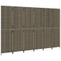 vidaXL Paravent 6-tlg. Grau Poly Rattan vidaXL Paravent 6-tlg. Grau Poly Rattan