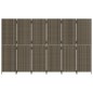 vidaXL Paravent 6-tlg. Grau Poly Rattan vidaXL Paravent 6-tlg. Grau Poly Rattan
