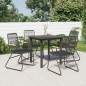 5-tlg. Garten-Essgruppe Schwarz PVC Rattan 5-tlg. Garten-Essgruppe Schwarz PVC Rattan