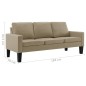 vidaXL 3-Sitzer-Sofa Cappuccino-Braun Kunstleder vidaXL 3-Sitzer-Sofa Cappuccino-Braun Kunstleder