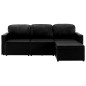 vidaXL Modulares 3-Sitzer Schlafsofa Schwarz Kunstleder vidaXL Modulares 3-Sitzer Schlafsofa Schwarz Kunstleder