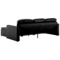 vidaXL Modulares 3-Sitzer Schlafsofa Schwarz Kunstleder vidaXL Modulares 3-Sitzer Schlafsofa Schwarz Kunstleder