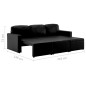 vidaXL Modulares 3-Sitzer Schlafsofa Schwarz Kunstleder vidaXL Modulares 3-Sitzer Schlafsofa Schwarz Kunstleder