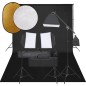 vidaXL Fotostudio-Set mit Beleuchtung, Hintergrund und Reflektor vidaXL Fotostudio-Set mit Beleuchtung, Hintergrund und Reflektor