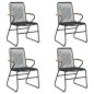 5-tlg. Garten-Essgruppe Schwarz PVC Rattan 5-tlg. Garten-Essgruppe Schwarz PVC Rattan