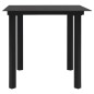 5-tlg. Garten-Essgruppe Schwarz PVC Rattan 5-tlg. Garten-Essgruppe Schwarz PVC Rattan