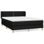 vidaXL Boxspringbett mit Matratze Schwarz 140x200 cm Stoff vidaXL Boxspringbett mit Matratze Schwarz 140x200 cm Stoff